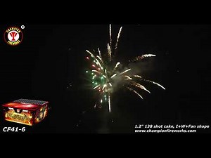 1 2'' 138 shot cake fireworks I+W+Fan shape