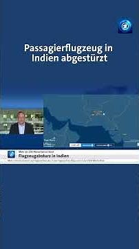 Indien: Air-India-Passagiermaschine in Ahmedabad abgestürzt. #indien #shorts #tagesschau