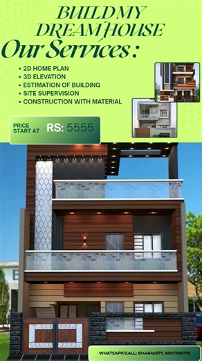 Home plan for Residential Building and 3d design drawing #civilengineering #buildmydreamhouse