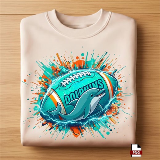 Miami Dolphins Football Clipart PNG, Game Day Shirt Sublimation (digital Download) - Etsy