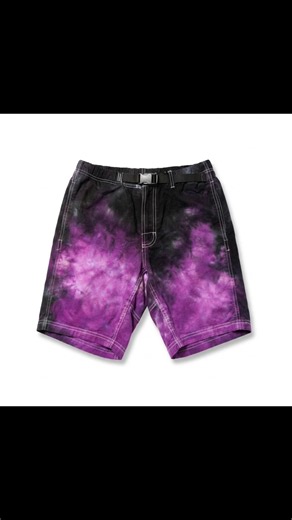 Custom "Purple Flame" Gramicci Shorts 🔥🟣 #shorts #tiedye #gramicci