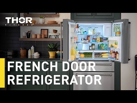 THOR Kitchen French Door Refrigerator with Water and Ice Dispenser