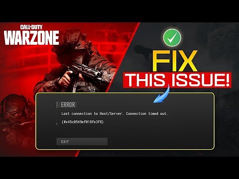 How to Fix Warzone Lost Connection to Host/server Error | Call of Duty Lost Connection to Server