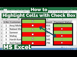 How to Highlight Cell with Checkbox in MS Excel | Highlight Cell with Check Box in Excel | Highlight