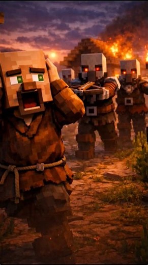 Minecraft Pillagers Vs Villagers #shorts #viral