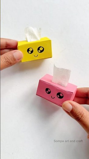 DIY Mini Tissue Box / Origami Tissue Box / Easy paper tissue box