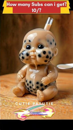 cute boba tea baby eating😍|#shorts #asmr