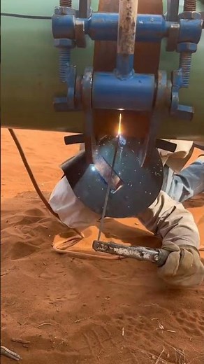 Seamless gas pipe welding process.