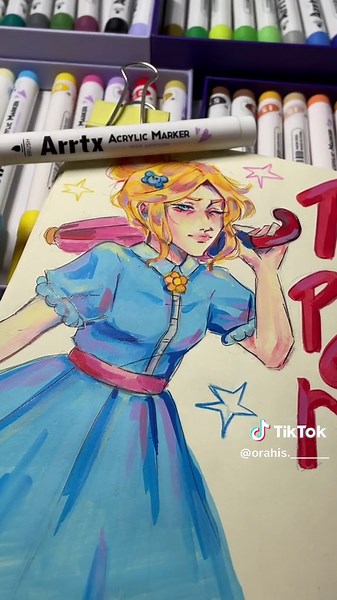 Piper's Colorful Art in Acrylic Marker: Brawl Stars Sketch