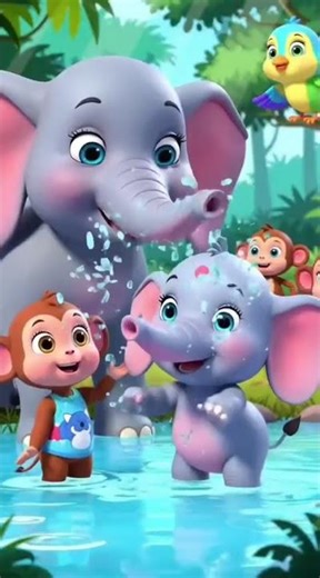 "Cute elephant moments! 🐘❤️ #ElephantLove #CuteAnimals"