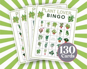 Plant Lover Bingo Game: 130 Green Plant Cards (digital Download) - Etsy