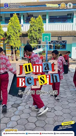 Jumat Bersih! bergotong royong membersihkan lingkungan sekolah 🤗✨