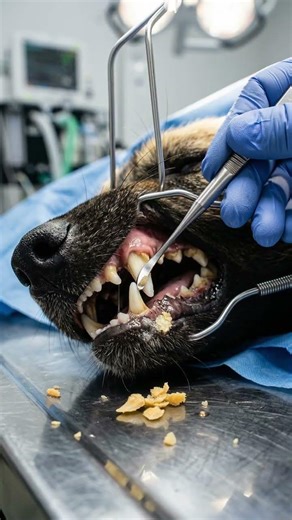 Extreme Macro Dental Cleanup – Plaque Removal on African Wild Dog