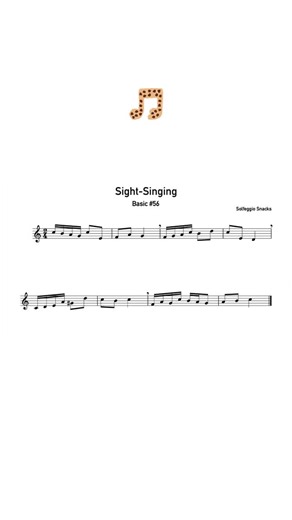 Solfeggio Snacks | Sight-Singing • Ear Training on Instagram: "🎶 First sight-singing exercise of 2026! A simple warm-up to get started, with plenty of little details to explore — from semiquavers to interval movement. Take a moment to read carefully, sing along, and see how much you can practise within one short line. Here’s to another year of learning, listening, and enjoying music together✨🎵💛 #SolfeggioSnacks #scorereading #sightsinging #sightreading #eartraining"