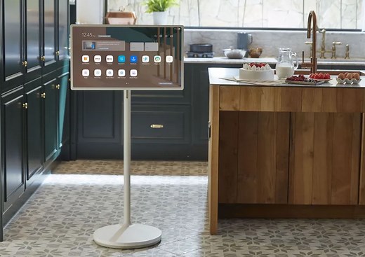 LG showcases a 27 inch battery powered TV with wheels for portability - Gizmochina