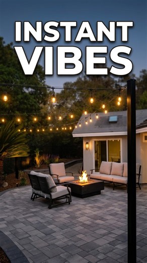 Why your patio needs string lights right now #lighting #backyard #vibes