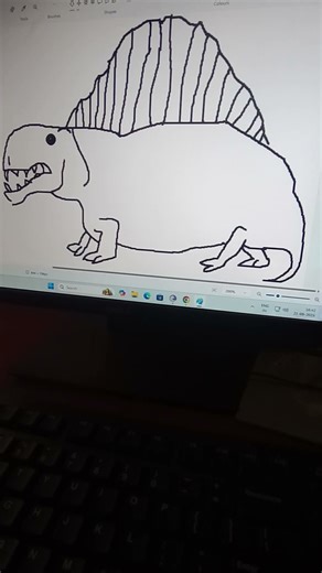 How is the Dimetrodon magic #artdrawing #shorts #dinosaur #dimetrodon