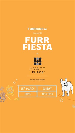 FurrFiesta on Instagram: "Pune, we’re back with an evening full of exciting activities and moments to cherish! ✨ Join us at @hyattplacepunehinjawadi for FurrFiesta Spring Edition! 🍂 Here’s what’s in store: – Pet trivia, pet painting & polaroids – Splash pools & grooming sessions – A delicious high tea spread for pet parents – Agility races & treasure hunt – Pet health check-ups and expert sessions – One-on-one advice from our on-ground canine behaviourists – A curated selection of top pe
