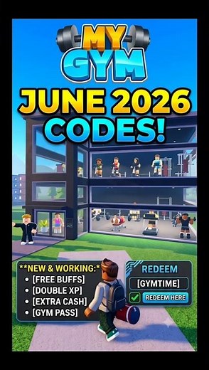 NEW My Gym Codes June 2026! 🏋️‍♂️✨ #shorts #roblox
