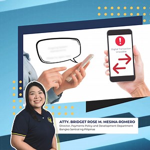 Patuloy na sinisigurado ng Bangko Sentral ng Pilipinas (BSP) na naitataguyod ang kapakanan ng financial consumers. Sa ilalim ng BSP Circular No. 1195, Series of 2024, o Consumer Redress Mechanism for Account-to-Account Electronic Fund Transfers (EFTs), sinisigurado ng BSP na may pamantayan para sa mas maayos at mas mabilis na resolusyon sa mga EFT complaints ng financial consumers. Ipinaliwanag ni BSP Payments Policy and Development Department (PPDD) Director Atty. Bridget Rose M. Mesina-Romero 
