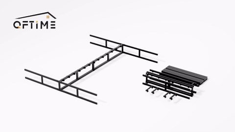 QFTIME 9" Metal Full Box Spring, Mattress Foundation, Heavy-Duty, Easy Assembly