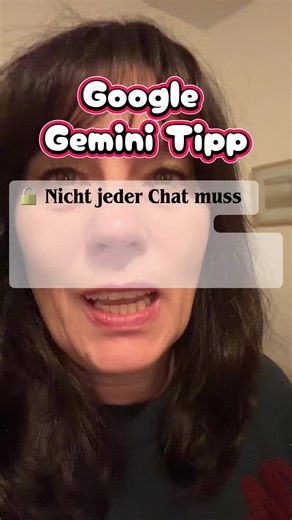 Google Gemini Tipp. Temporär Chat. Funktion: nicht immer möchte man, dass jeder Chat in seinem Account gespeichert wird und damit den KI Assistenten weiter verbessert, sondern manchmal hast du auch private Anfragen, die man einfach kurz beantwortet haben möchte. Dafür eignet sich der temporäre Chat. Der Chat wird nur 72 Stunden gespeichert. #googlegemini #geminiai #tippsundtricks #kitipps
