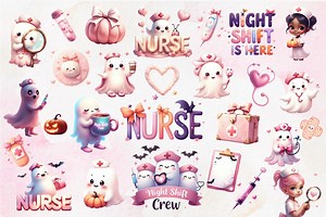 Halloween Nurse PNG Bundle 26 Designs (digital Download) - Etsy