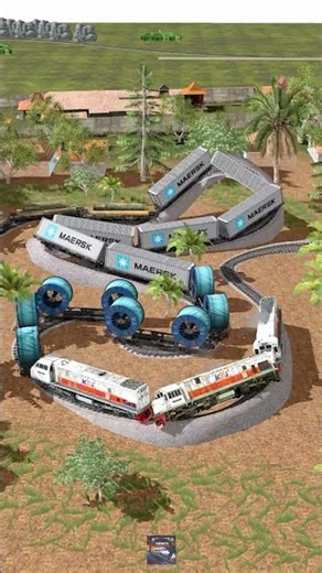 Relnya Liak Liuk Seperti Ular #keretaapi #train #automobile #viral #railway #railroad #short #roblox