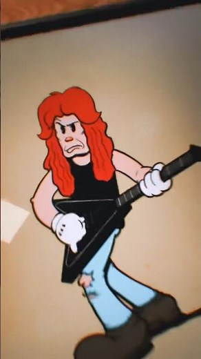 How to draw Dave Mustaine of Megadeth in 1930s rubberhose cartoon style #metal #cuphead #metallica