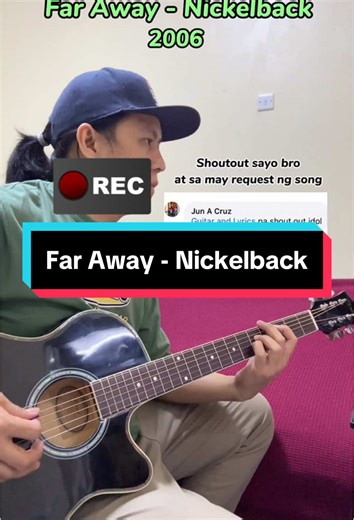 Far Away - Nickelback: Acoustic Guitar Cover with Lyrics