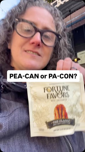 PEA-CANS or PA-CONS? Let me know how you pronounce ‘pecan’? Let us know below. Also buy Fortune Favors. They are really good! www.jointhetryb.com #pecan #fyp #trending #vlog #nyc #jointhetryb #trybeforeyoubuy #try #emergingbrandseller #trending #snack | Join The Tryb