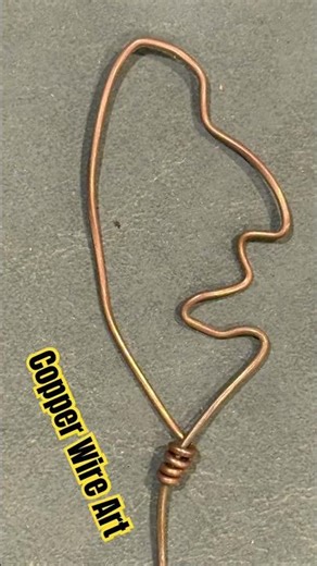 Copper Wire Art Face 4 #sculpture #art #wireart