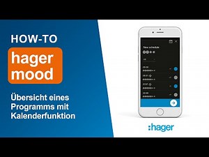 Hager digitale Zeitschaltuhren: How-To Übersicht eines Programms mit Kalenderfunktion