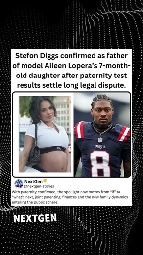 Stefon Diggs confirmed as father of model Aileen Lopera's 7-month- old daughter after paternity test