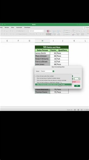 Easy benchmarking - Strikethrough using Conditional Formatting #basicexcel