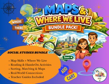 Social Studies Bundle: Map Skills   Where We Live | SPED FRIENDLY