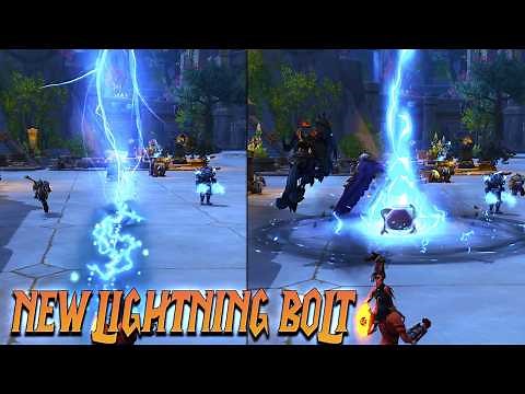 New Shaman LIGHTNING BOLT ANIMATION & SFX - WoW The War Within