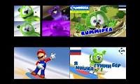 Mix of 4 videos from youtube : gummy bear 7 parison