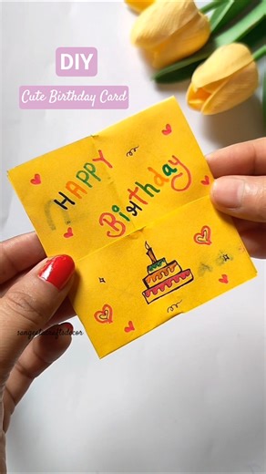 Cute Handmade Birthday Card with Puzzle !