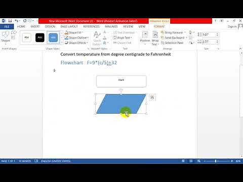 Flowchart for Converting centigrade to fahrenheit