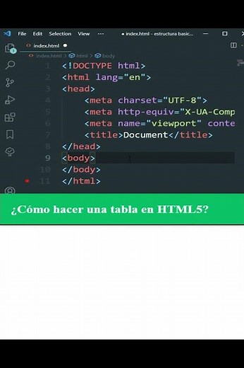 ¿Cómo hacer una tabla en HTML5?
