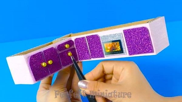 Miniature Cardboard Hous 12❤️ DIY Miniature Villa Frozen Disney dollhouse ❤️Princess Elsa and Anna