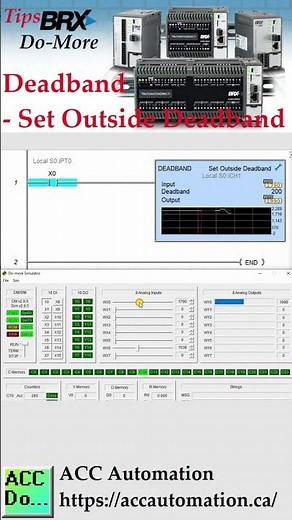 Do-More PLC Deadband - Set Outside Deadband