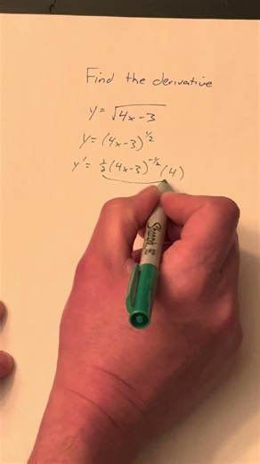 Using Calculus’s chain rule, find the derivative #maths #stem #mathematics