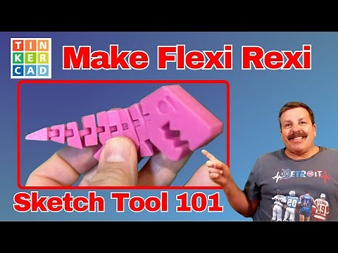 Make Flexi Rexi with Tinkercad Sketch Tool Techniques & Flex Anything! 💯🔥