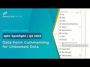 Data Point Commenting for Unbooked Data