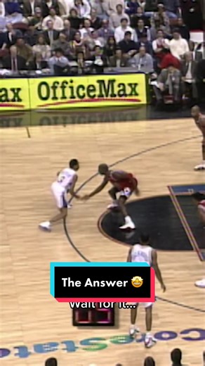 Allen Iverson breaks out his signature crossover for the most iconic rookie play in NBA history! 🤩 #BESTofNBA #nba #basketball #iverson
