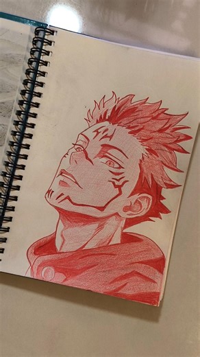 Drawing 😁 using only one colour #shorts #art #challenge #anime