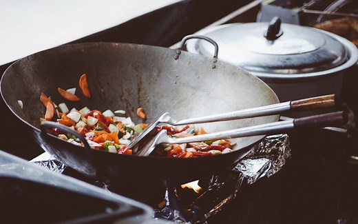【白噪音】2小时纯享 中餐馆后厨烹饪炒菜 炝炒蔬菜 颠勺翻炒 热油滋滋 餐饮氛围音 环境音
