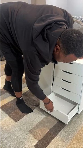 Organizing drawer furniture perfect for office or small spaces! #sweetcrispy #organizingcabinet